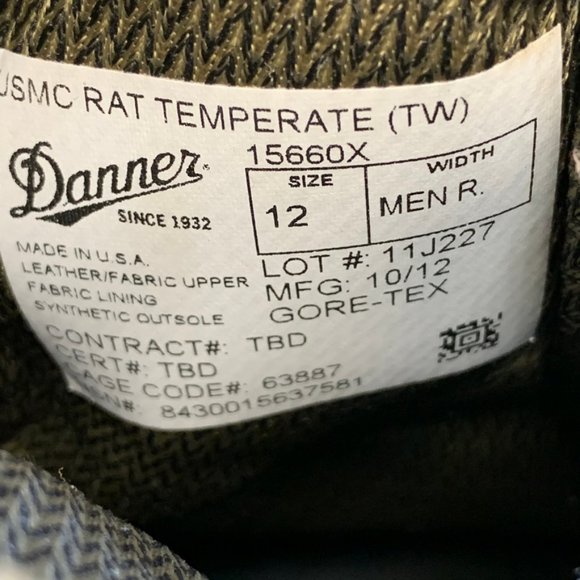 Danner Mojave Brown USMC RAT GTX 8\